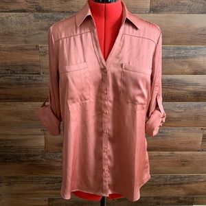 Satin Slim Fit Portofino Shirt